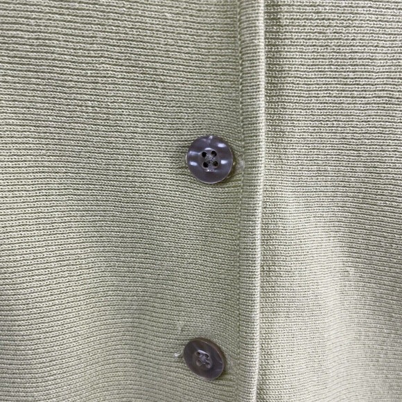 J Jill womens cardigan size Small L/S light green button down pearlized buttons - Picture 3 of 9